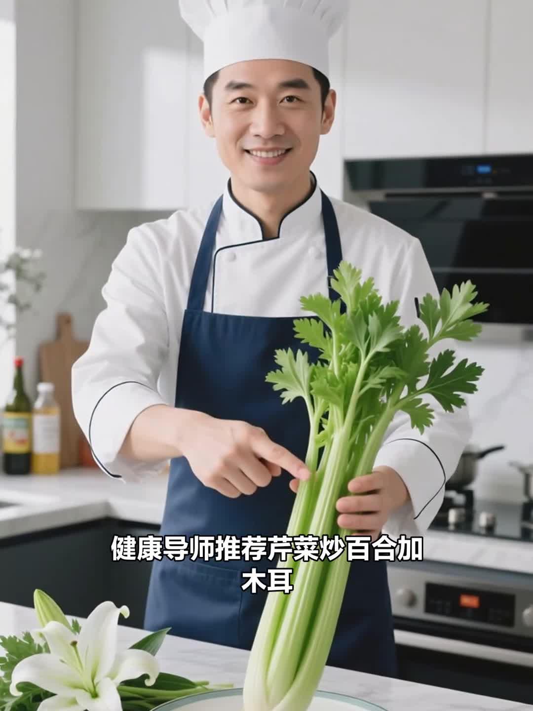 流感食护有准则,新鲜芹菜炒百合加木耳补充纤维促健康养生