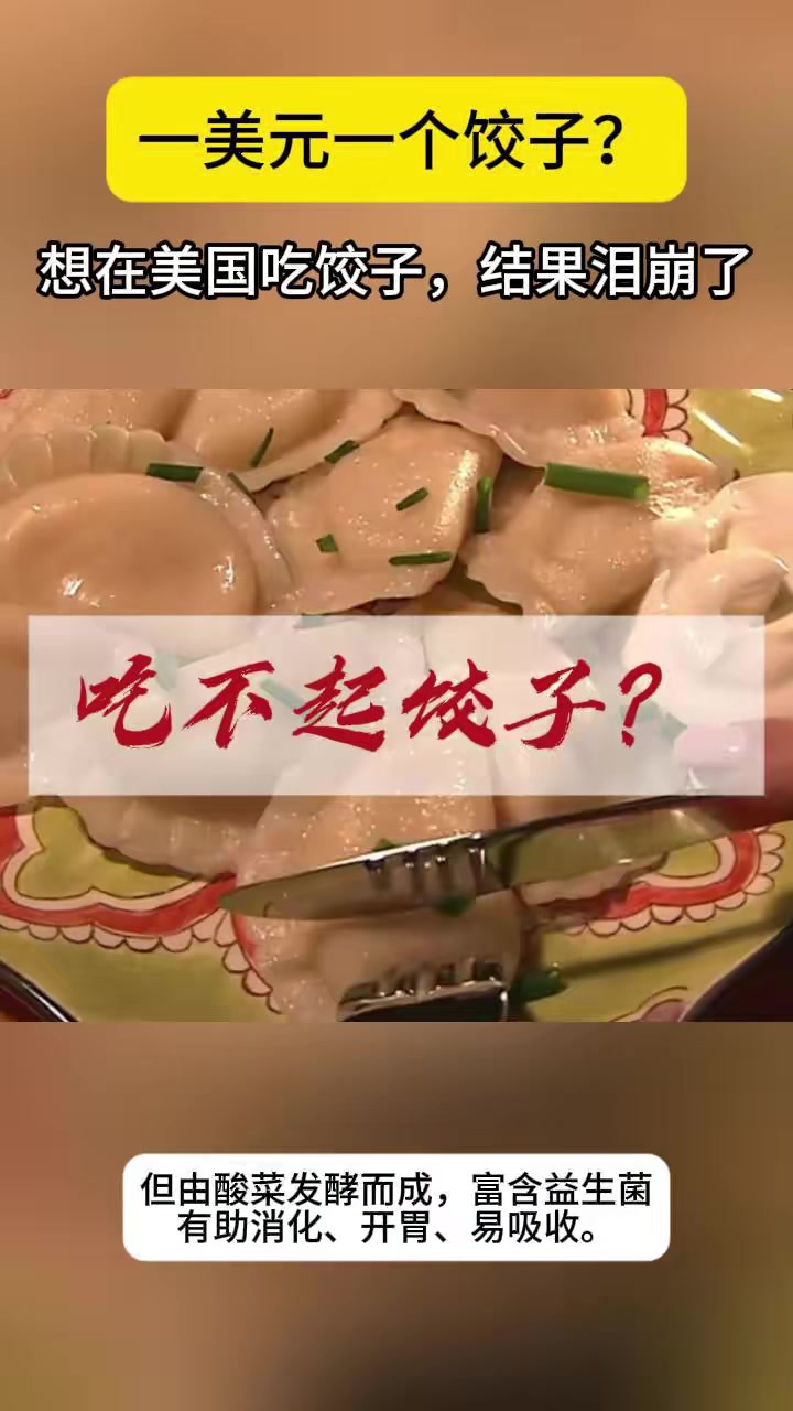 一美元一个饺子?想在美国吃饺子,结果泪崩了