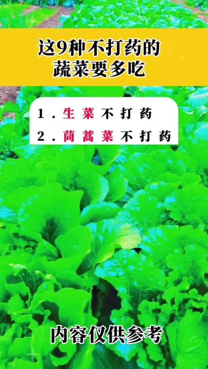 这九种不打药的蔬菜要多吃