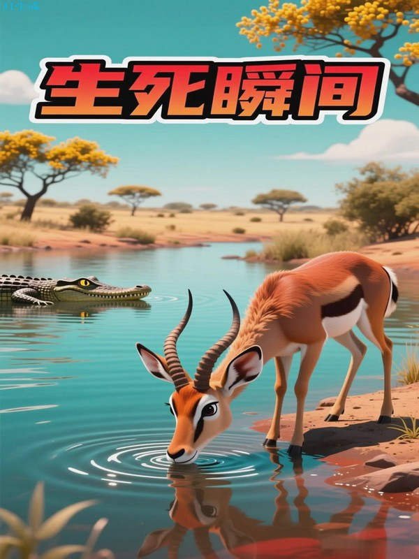 鳄鱼伏击饮水者：水面下的致命陷阱