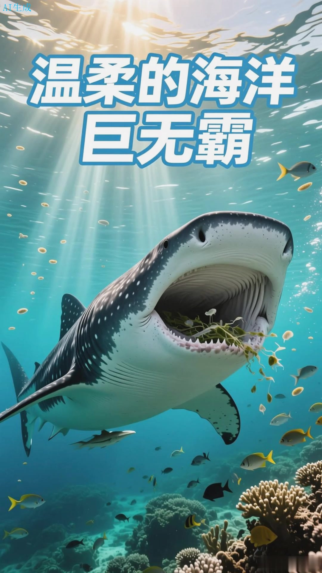 鲸鲨作为最大鱼类却温和滤食浮游生物