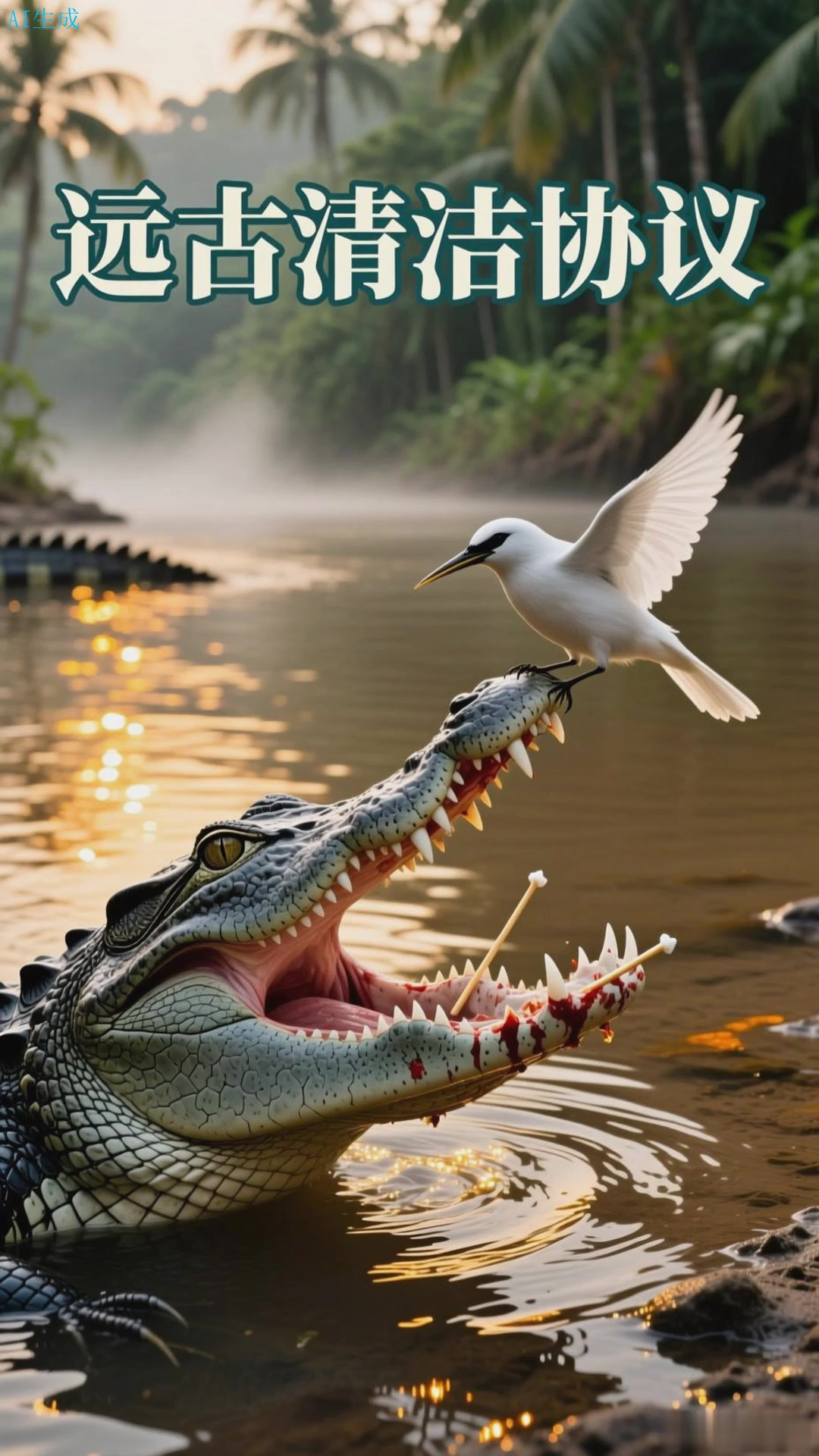 鳄鱼与牙签鸟之间古老的清洁合作协议