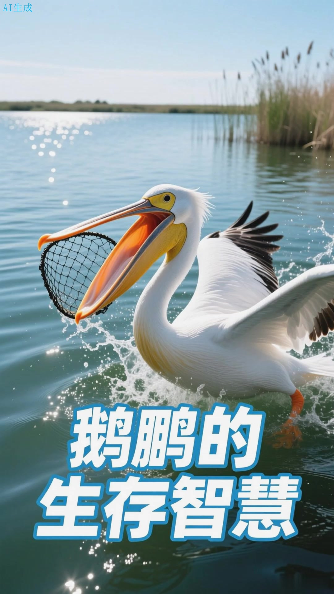 鹈鹕的捕鱼:大嘴