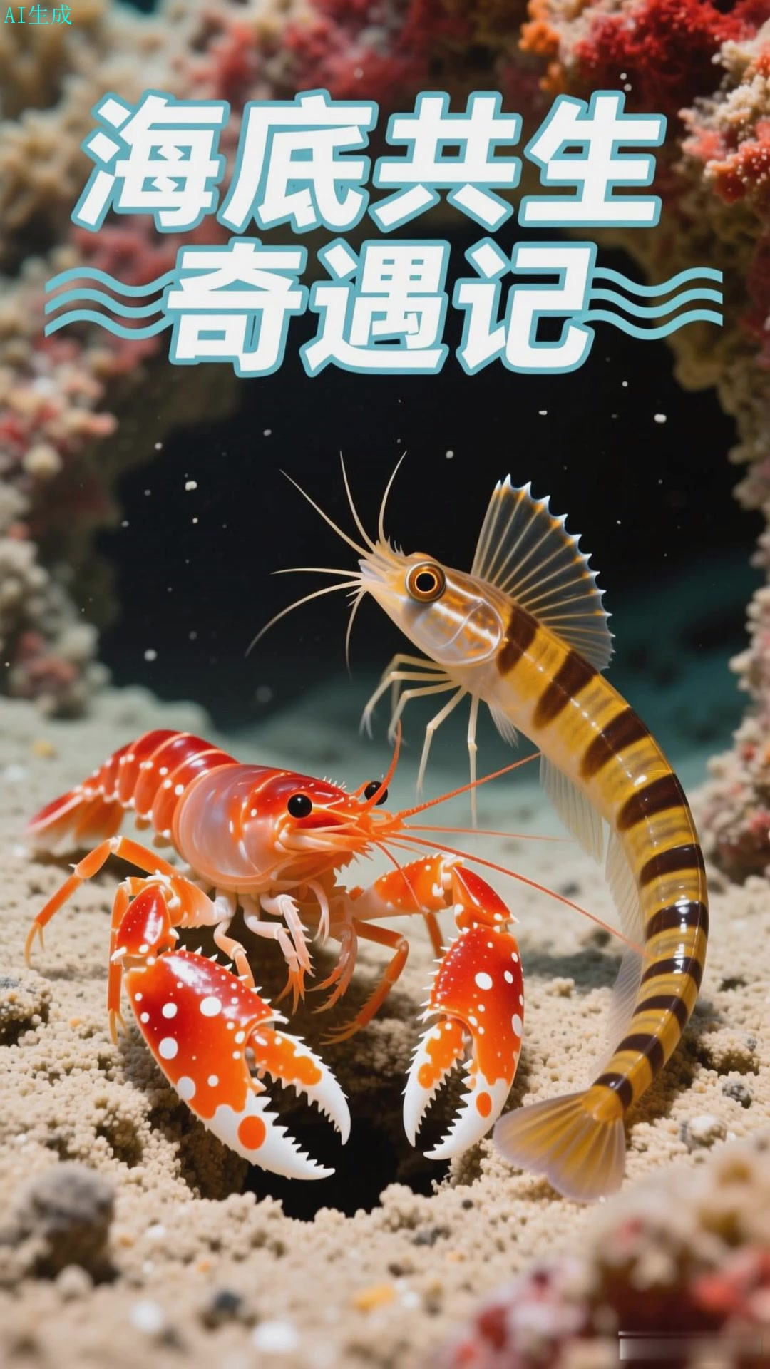 枪虾与虾虎鱼共享洞穴形成共生守卫关系