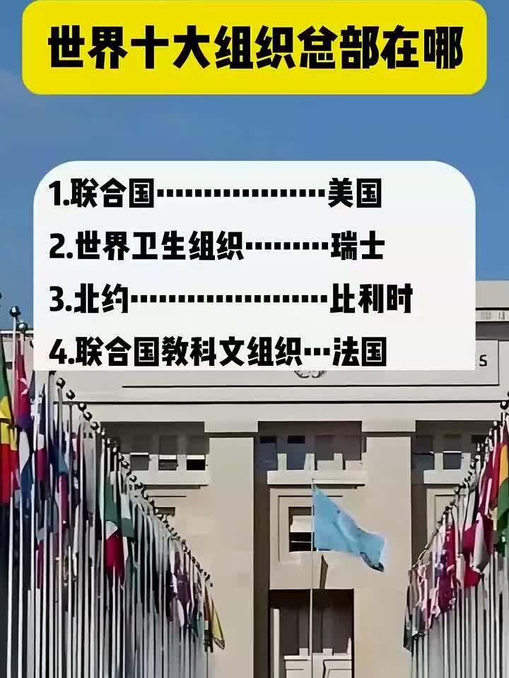 世界十大组织总部在哪