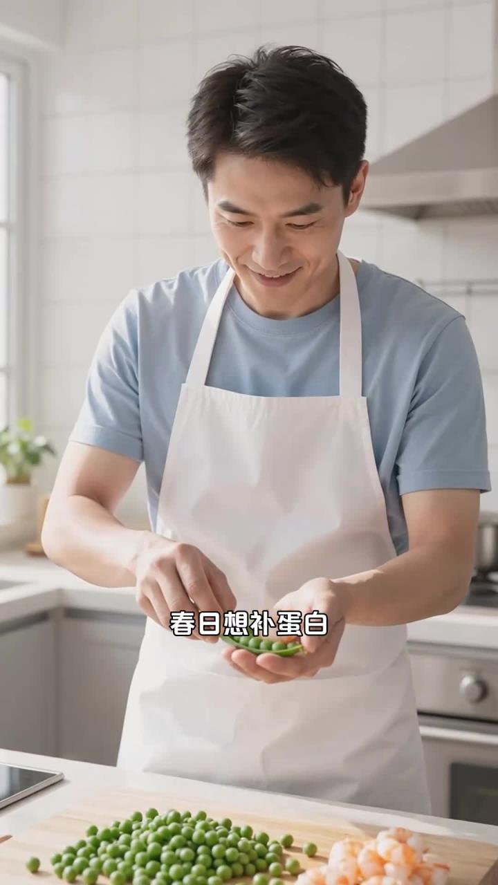 春日多食鲜豌豆炒虾仁丁，和中益气补蛋白，营养美味两相宜