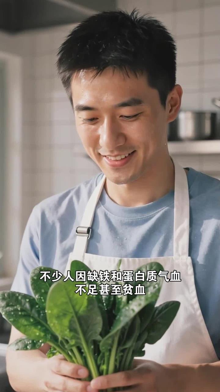 每天吃一份凉拌菠菜鸡蛋,补充铁和蛋白,气血充足不贫血!