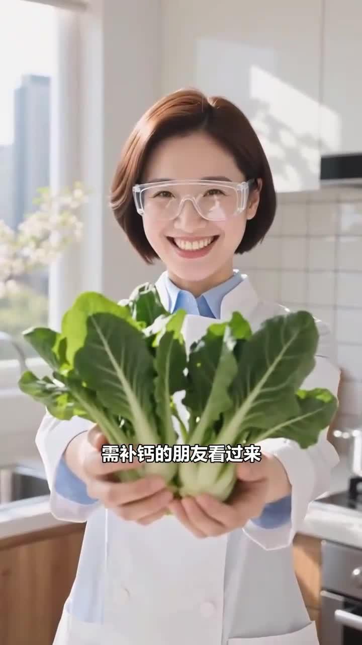 多吃富含钙的蔬菜,小油菜 + 菠菜,强骨骼