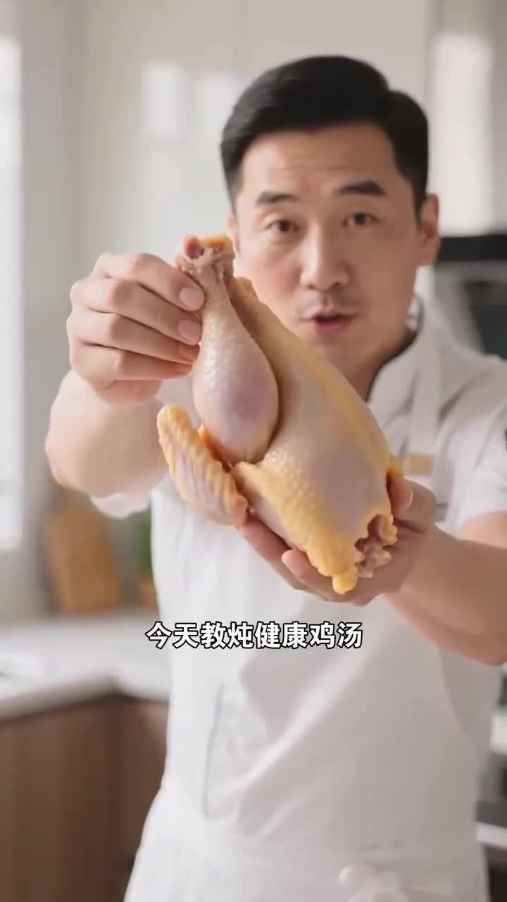 厨房炖鸡汤,健康养生补营养～