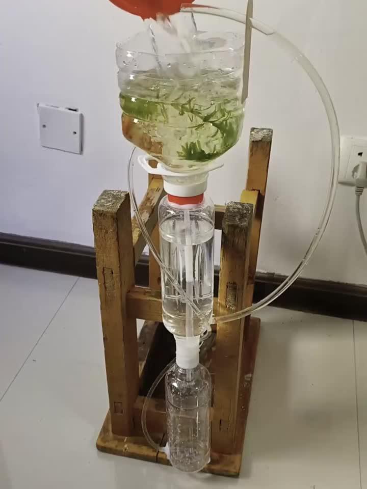 自制不用电的循环水鱼缸