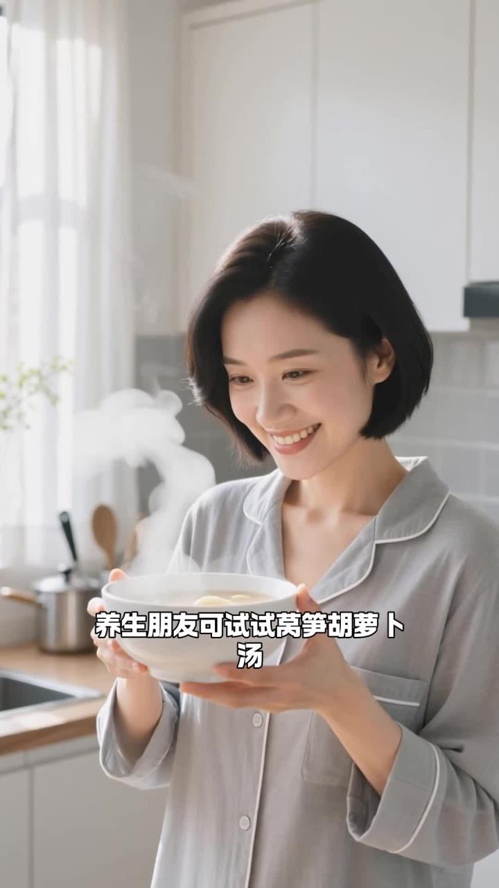 春季吃莴笋汤加胡萝卜,营养助健康养生～