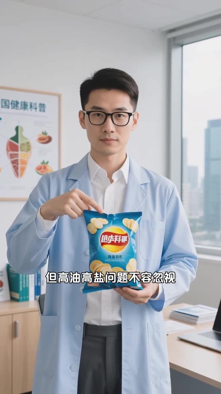 薯片少吃,高油高盐,热量超标