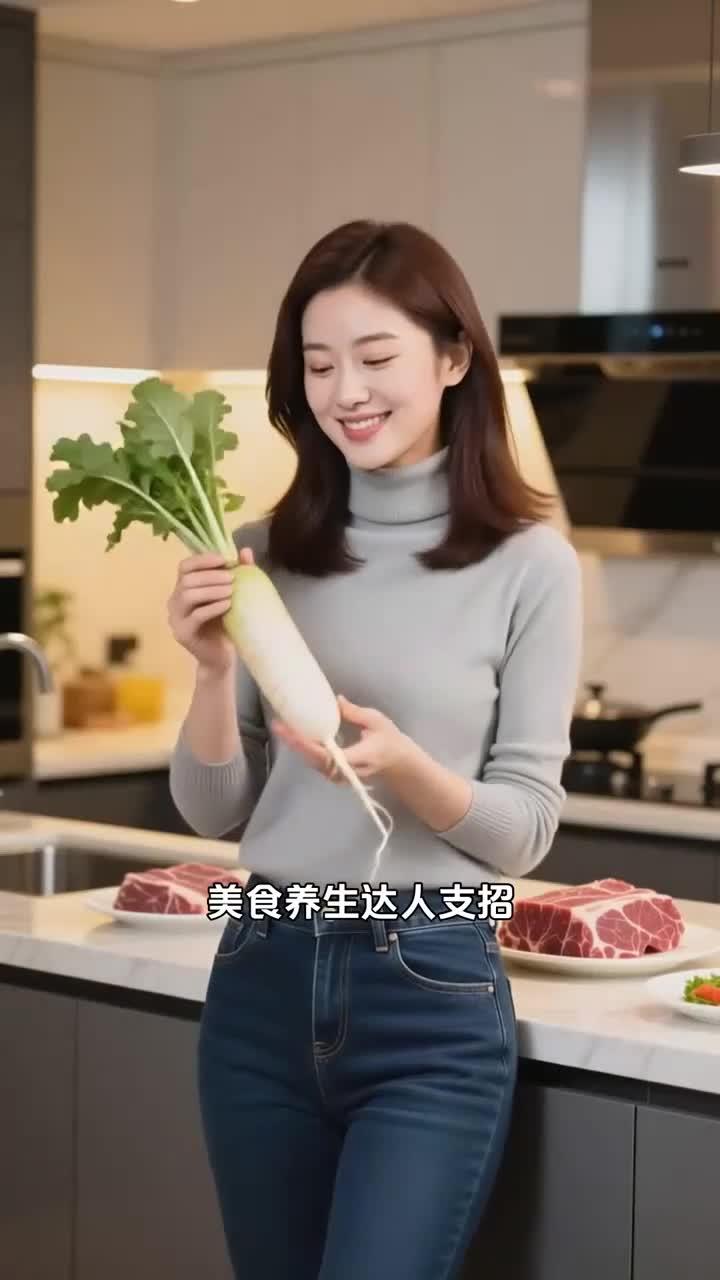 冬天吃萝卜炖牛肉,健康养生暖身～