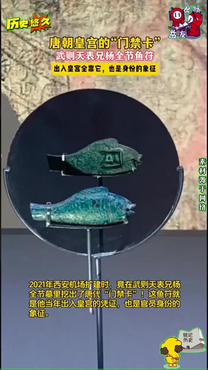 唐朝皇宫的“门禁卡”！武则天表兄杨全节鱼符，出入皇宫全靠它