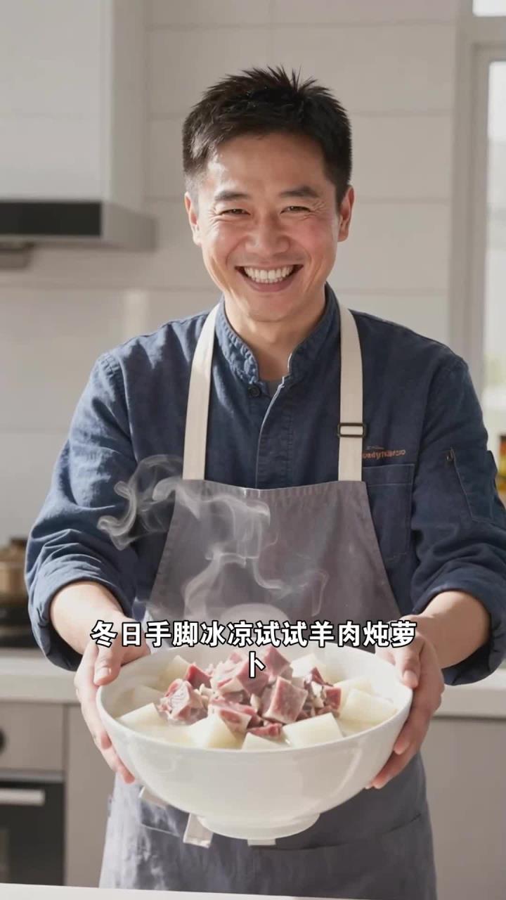 冬日羊肉炖萝卜,温中散寒营养高