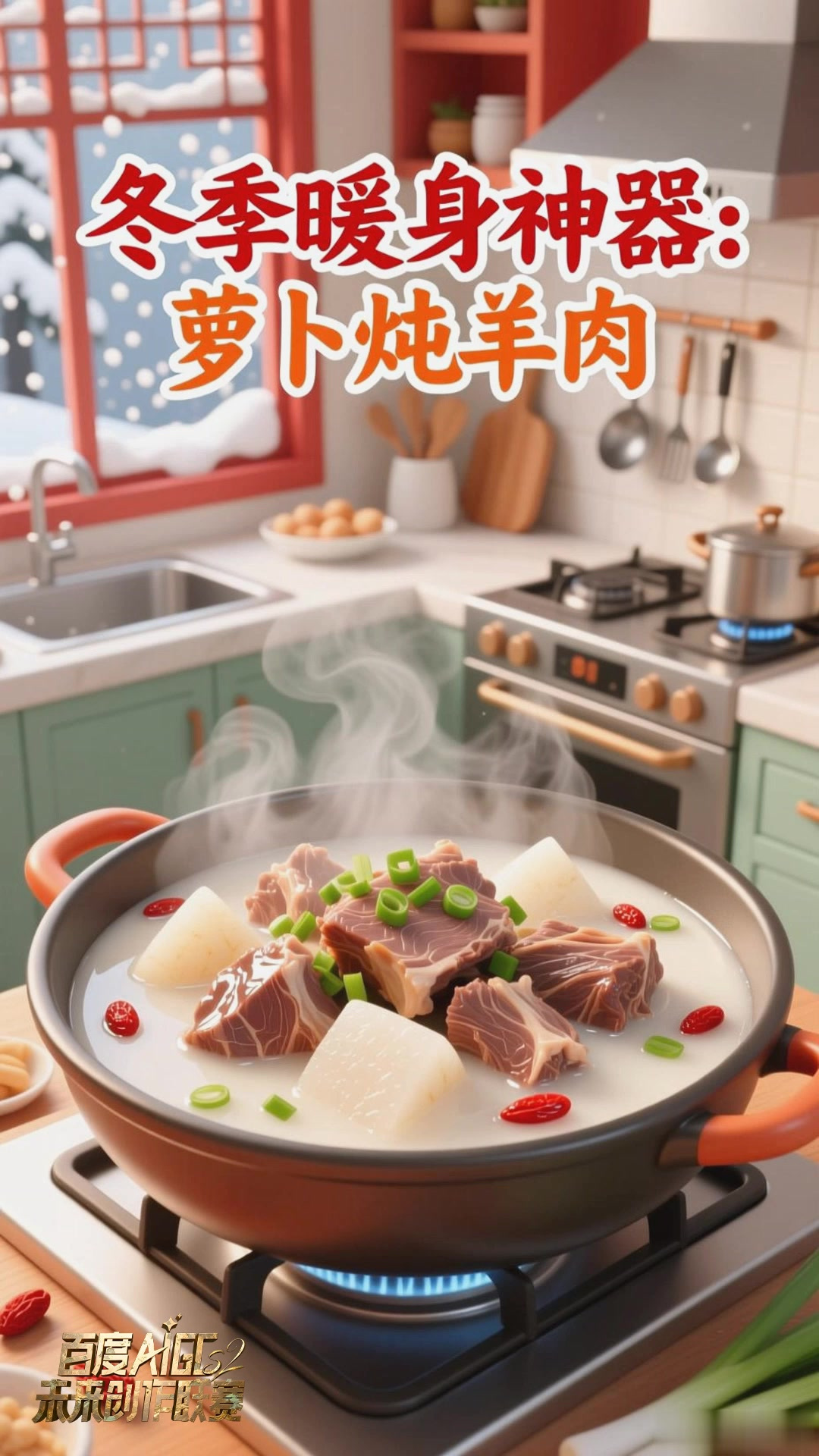 冬季暖身菜：萝卜炖羊肉