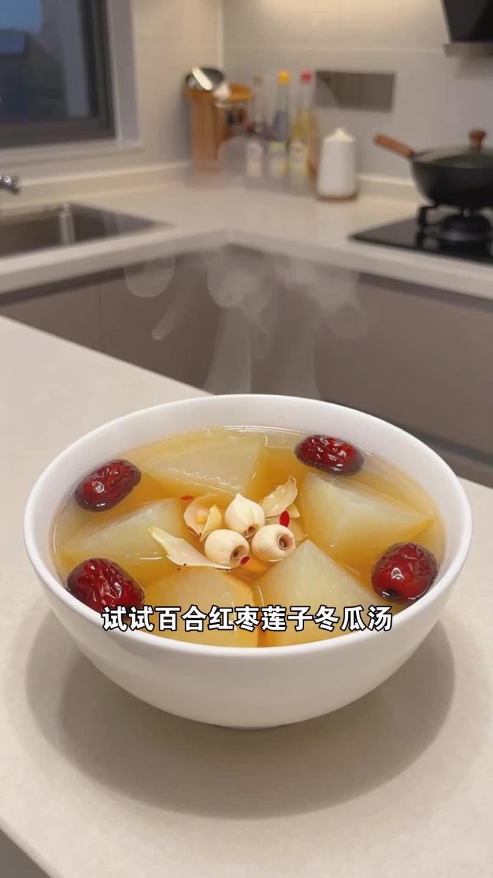 百合红枣莲子冬瓜汤煮软，润燥吃它，宝妈能安神又润燥吗？
