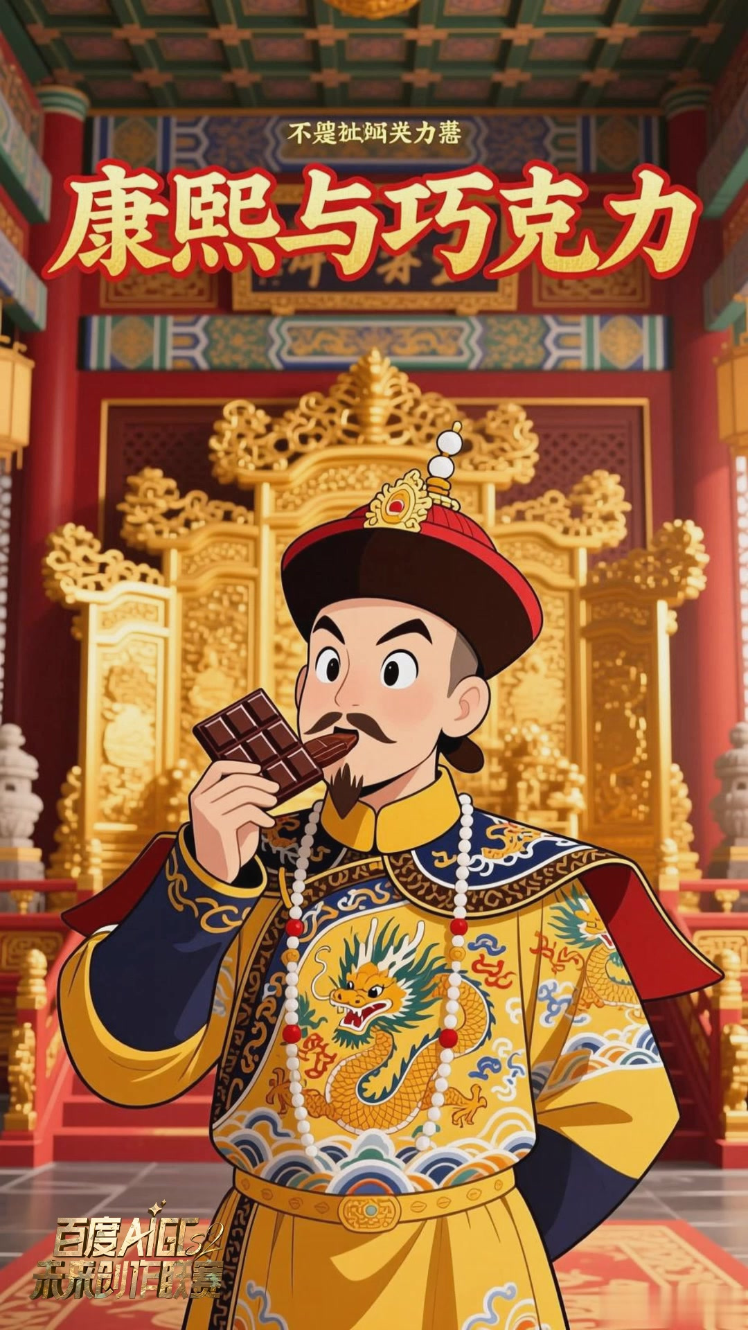 他是我国第一个吃巧克力的皇帝，看了900字的说明书，只说了3个字
