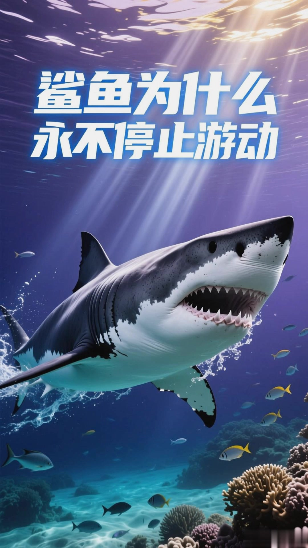 鲨鱼为何不停游泳?呼吸奥秘揭秘,真相令人震撼!