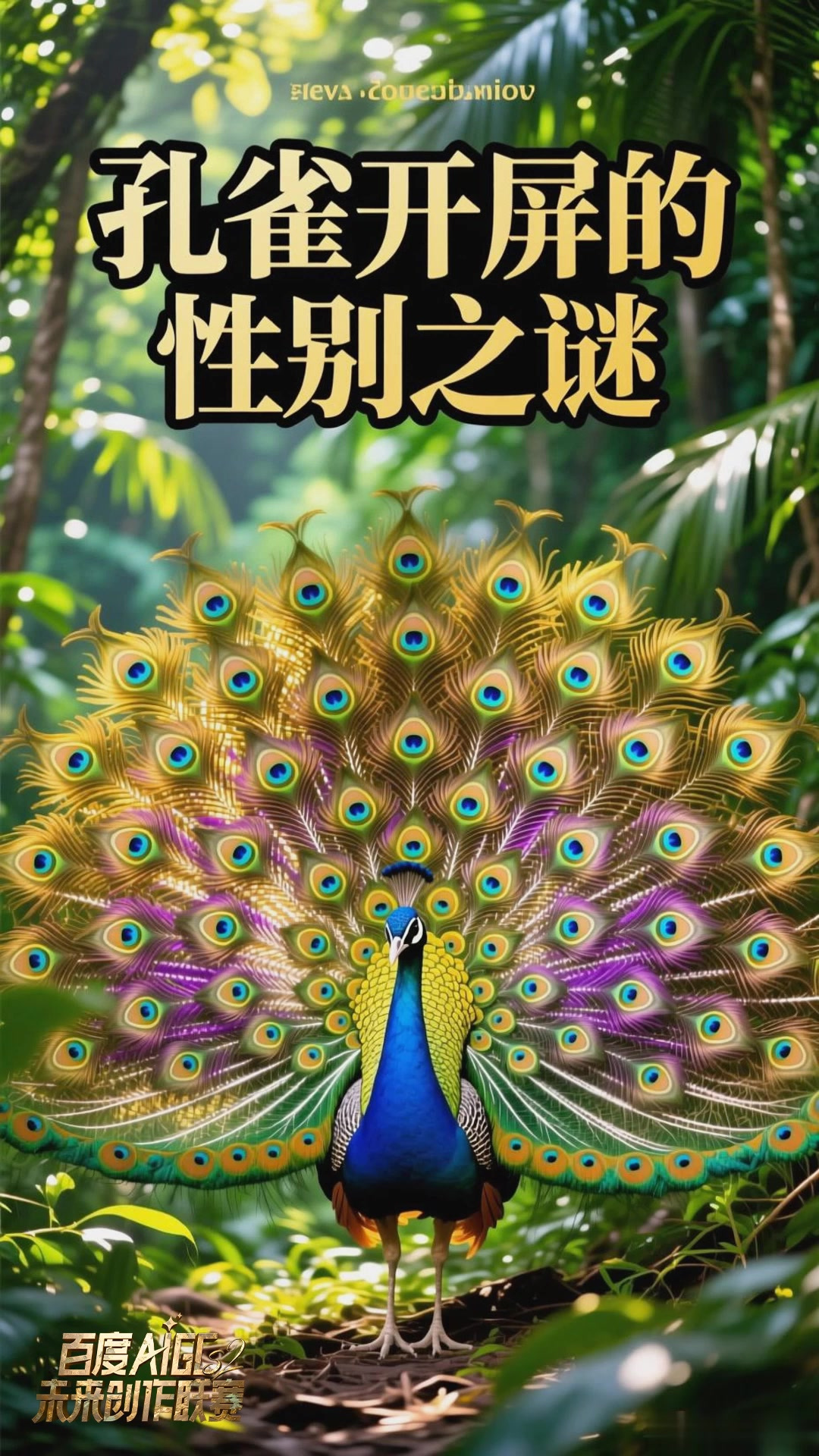 孔雀开屏之谜：雄雌有别