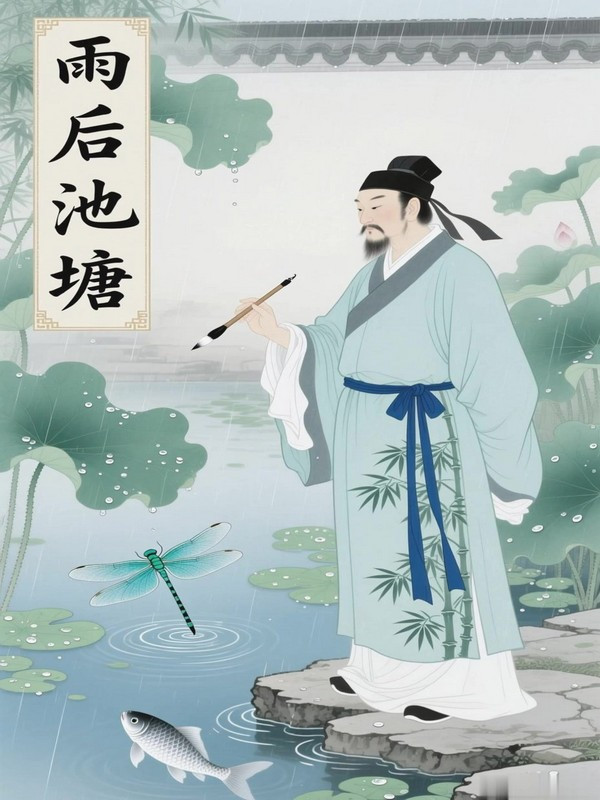 刘攽一首冷门七绝,诗中动静结合,将雨后池塘的美表现得淋漓尽致
