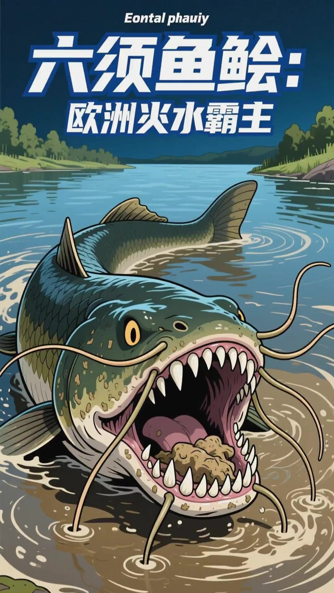 欧洲巨鲶又名六须鲇鱼，中世纪欧洲水怪原型