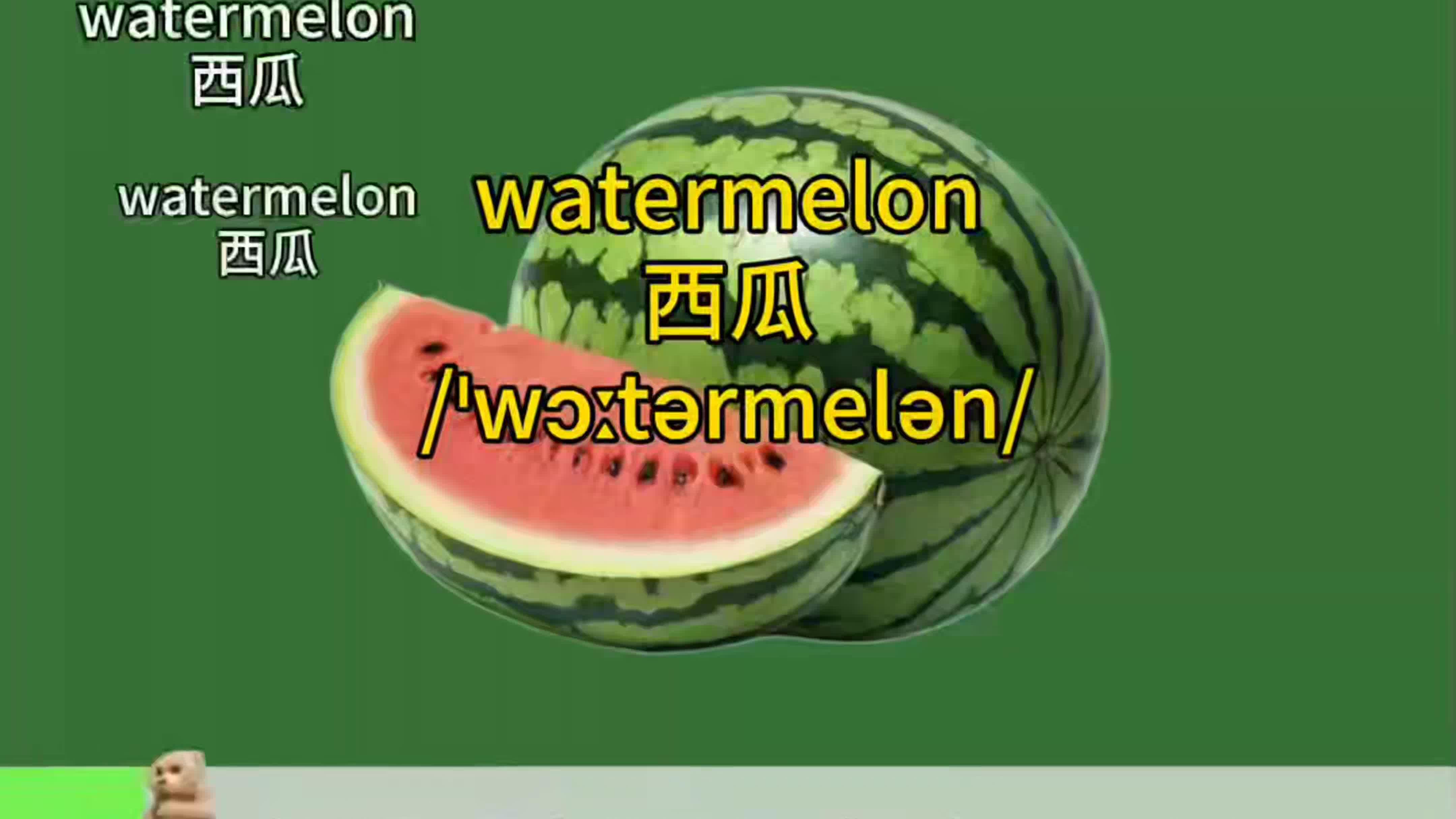 跟着“西瓜”学趣味英语,挑战十秒记一个单词!
