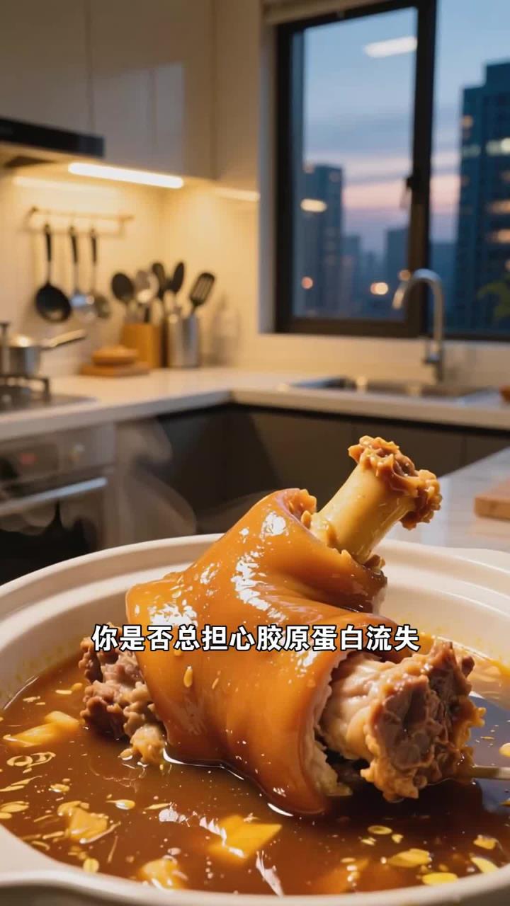 炖猪肉肘子 补胶原强筋骨