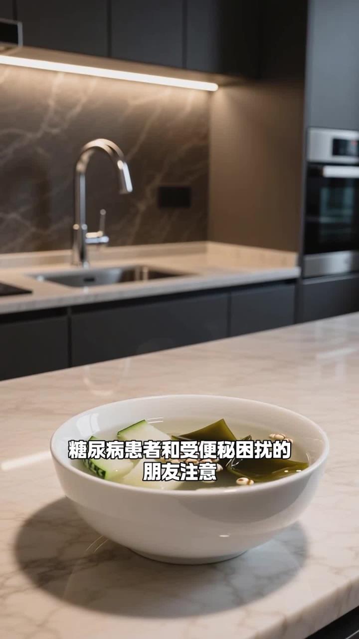 冬瓜海带煮水加薏米,薏米膳食纤维促排便,糖尿病患者便秘改善