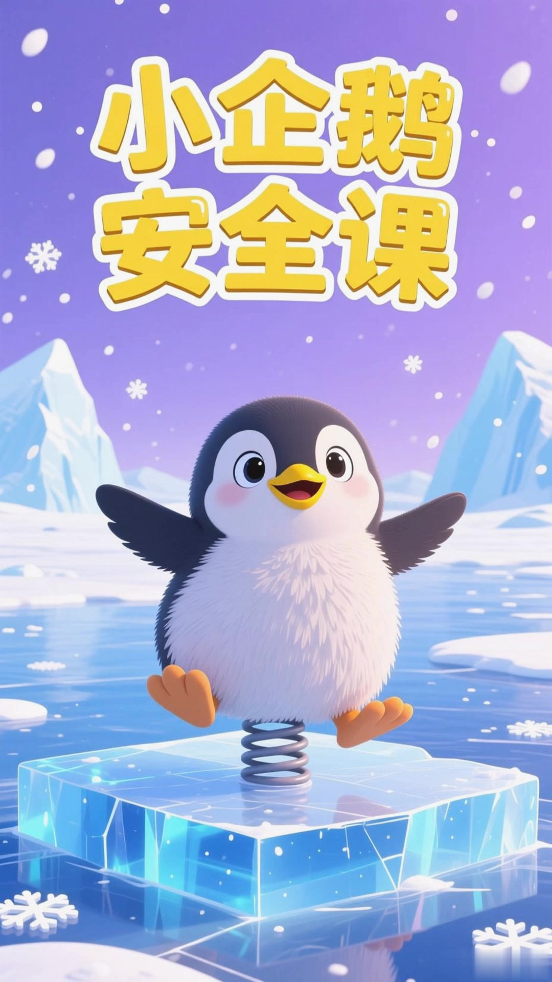 小心地滑的小企鹅走路法