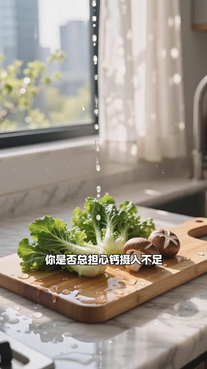 炒油菜炒香菇 补钙强骨提免疫