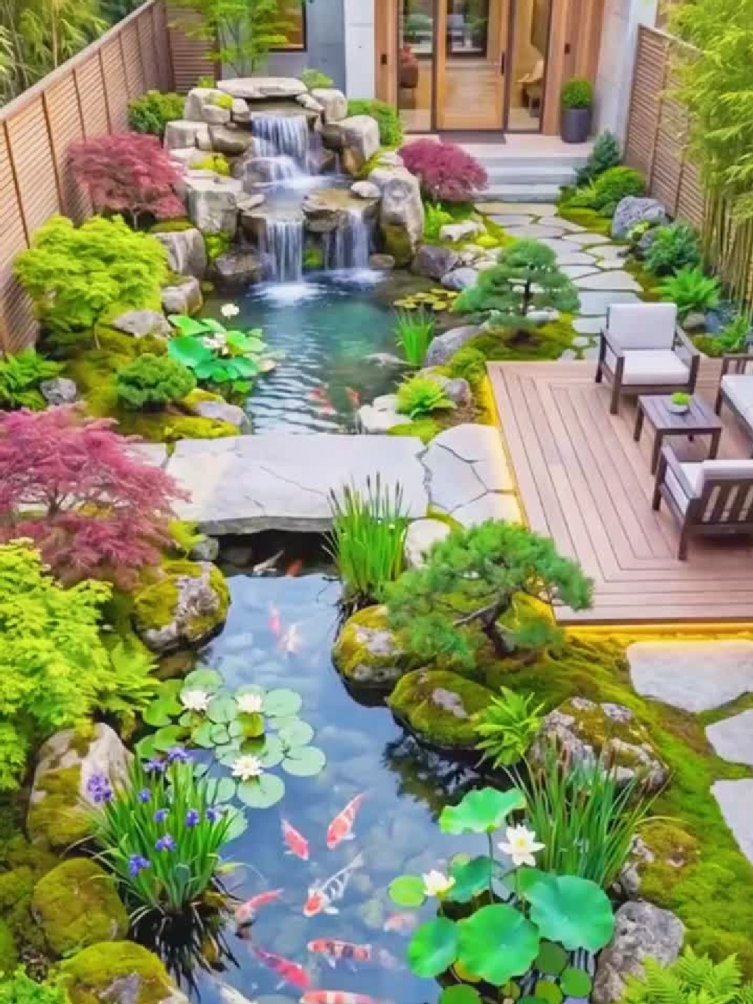 庭院花园鱼池设计