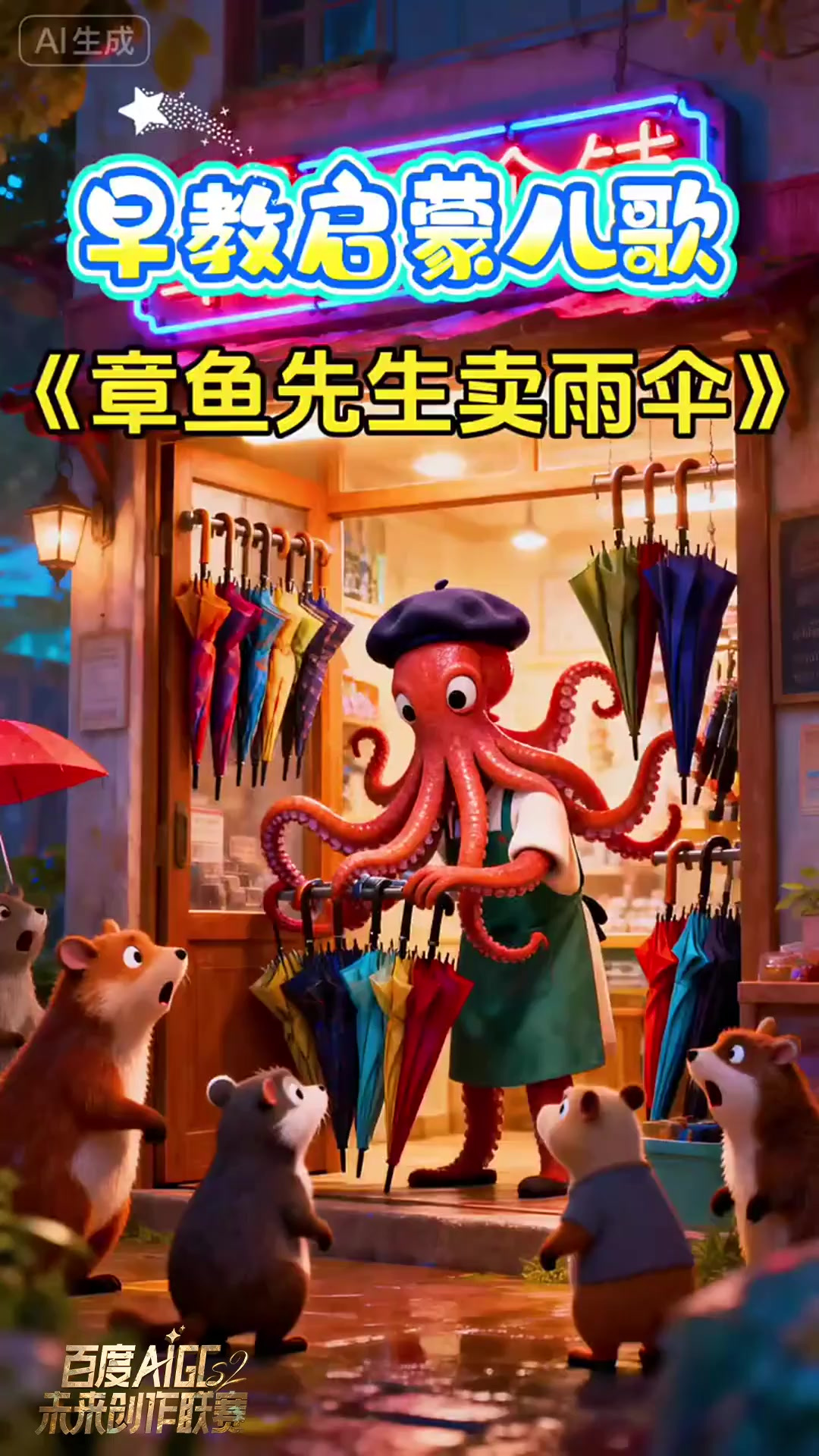 早教神曲《章鱼先生卖雨伞》来啦！软萌旋律超洗脑，宝宝一听就上