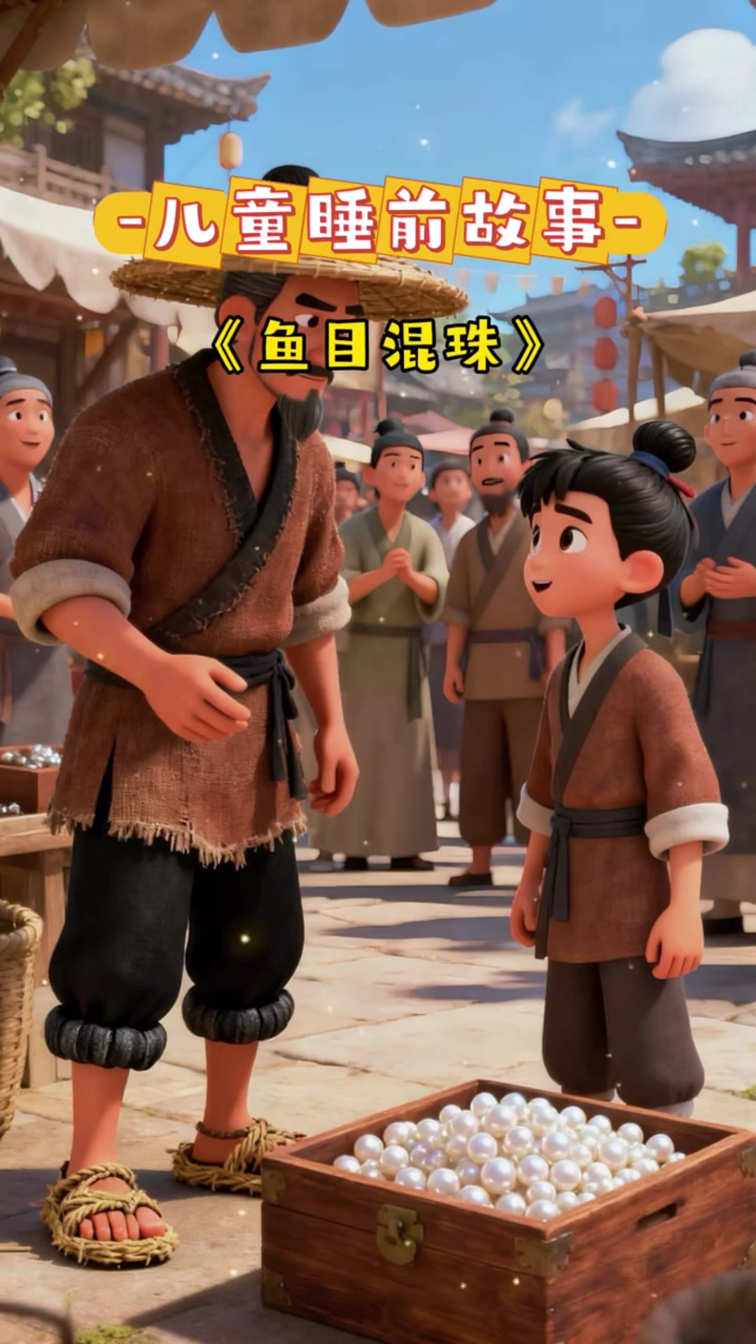 儿童成语故事《鱼目混珠》