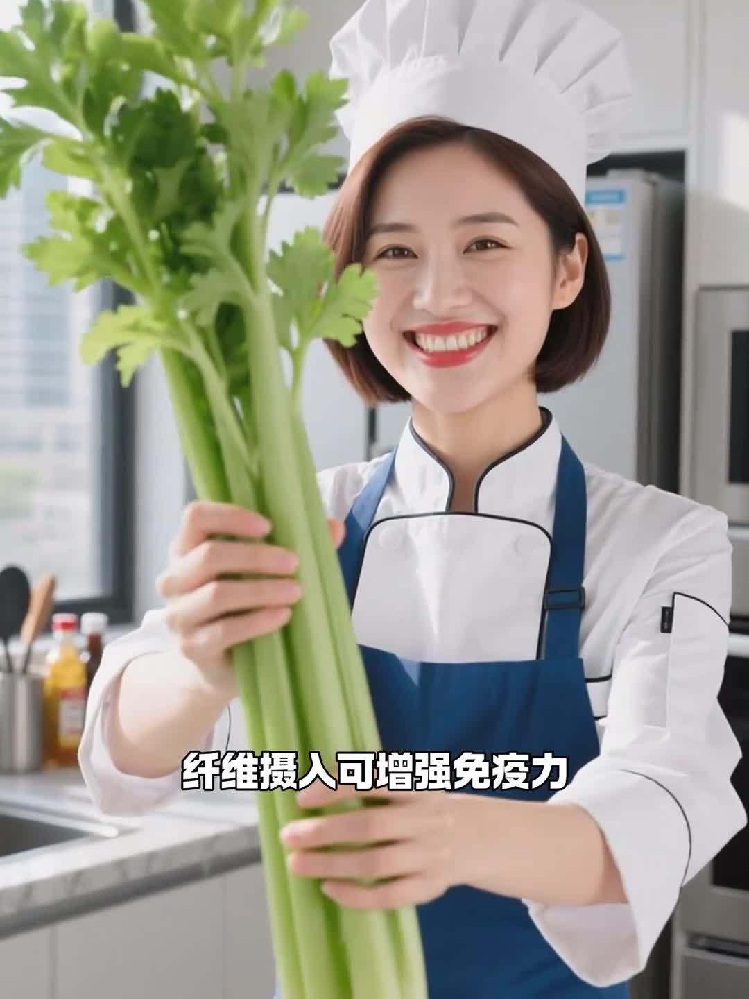 流感食护有准则，新鲜芹菜炒百合补充纤维促健康养生