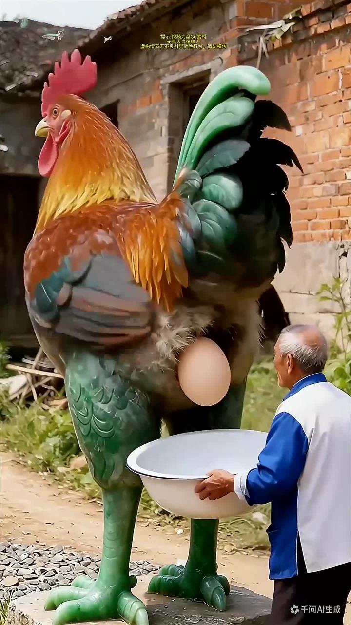 快看玉公鸡下蛋了