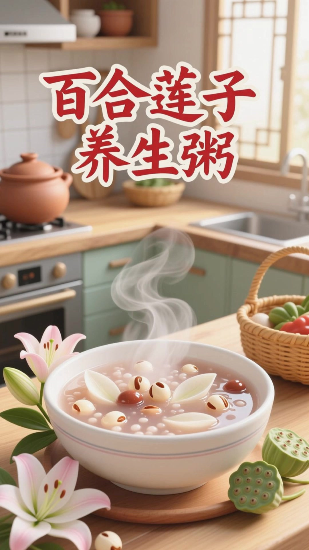 百合莲子粥，安神养生超温和