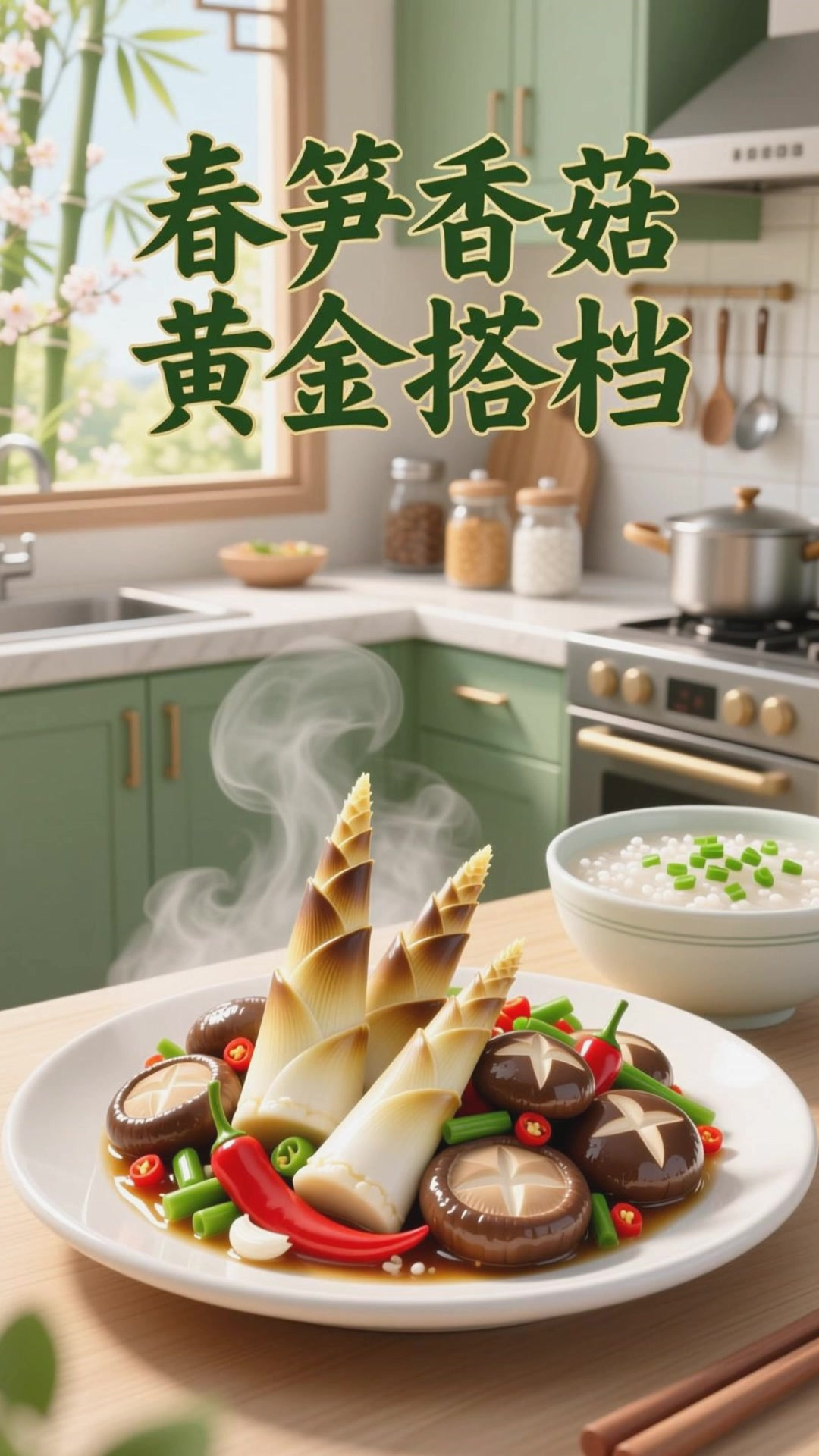 春季吃春笋,搭配香菇炒着鲜