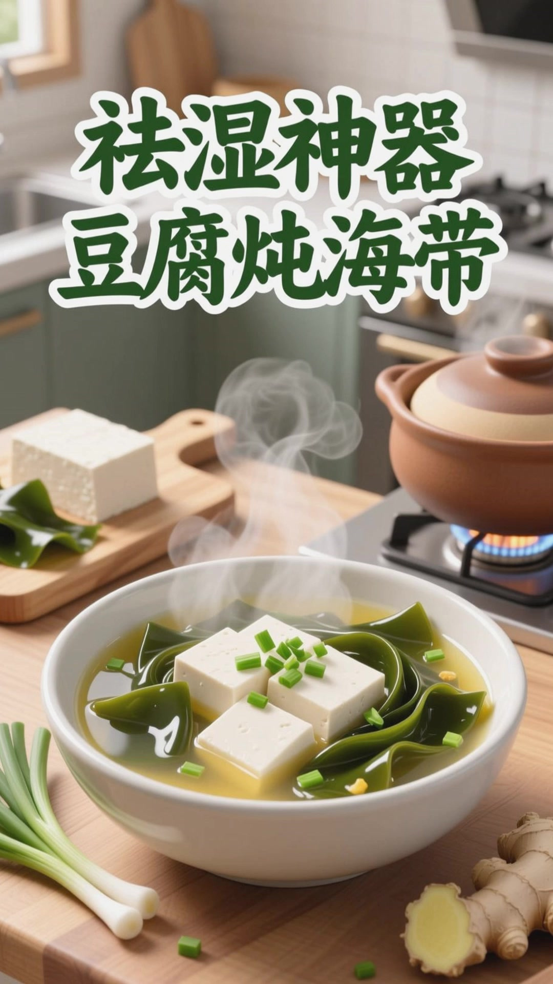 豆腐炖海带,清淡祛湿超合适