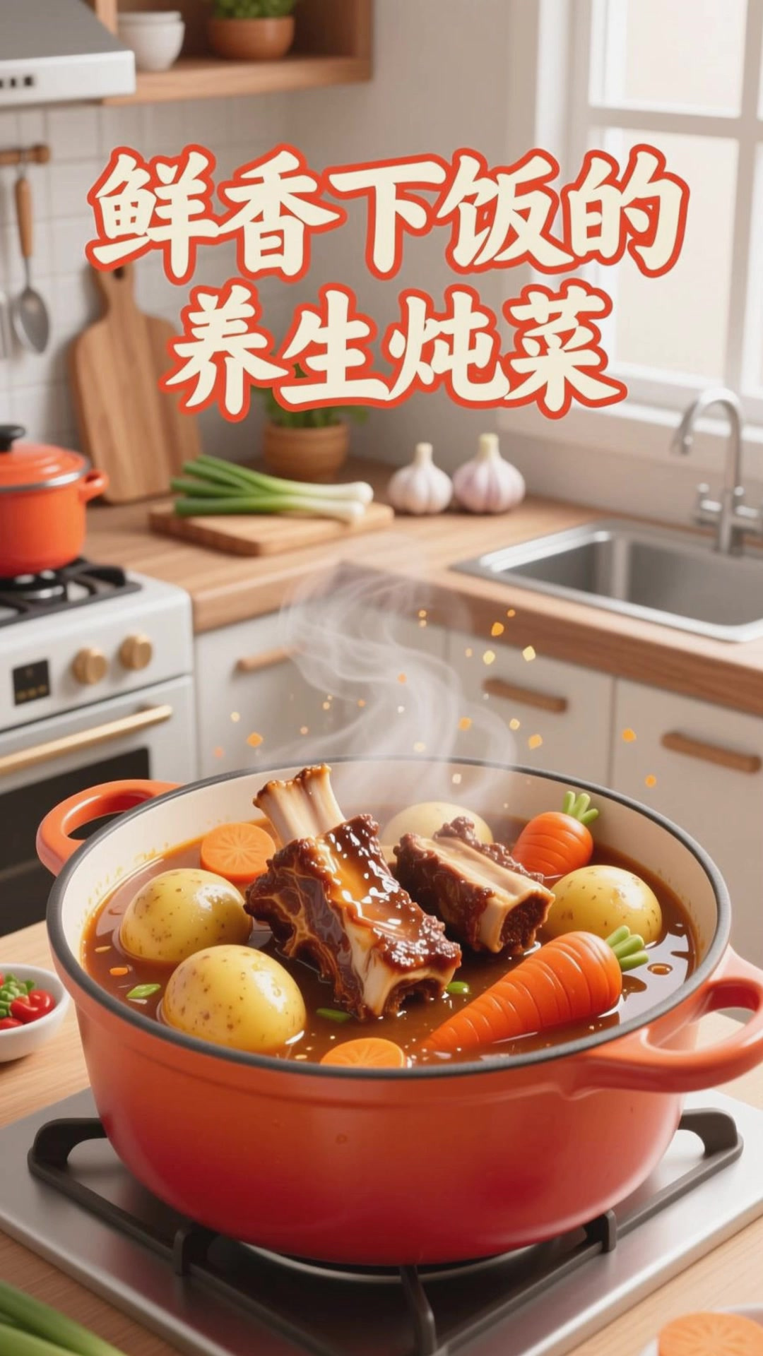 土豆胡萝卜炖排骨,营养均衡新选择