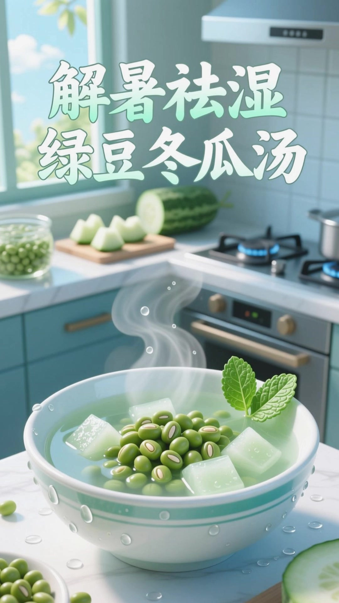 绿豆配冬瓜煮汤,解暑祛湿健康养生超赞