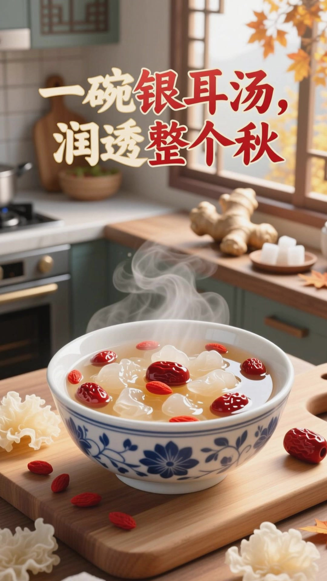 秋季喝碗银耳汤，滋阴润燥不干燥