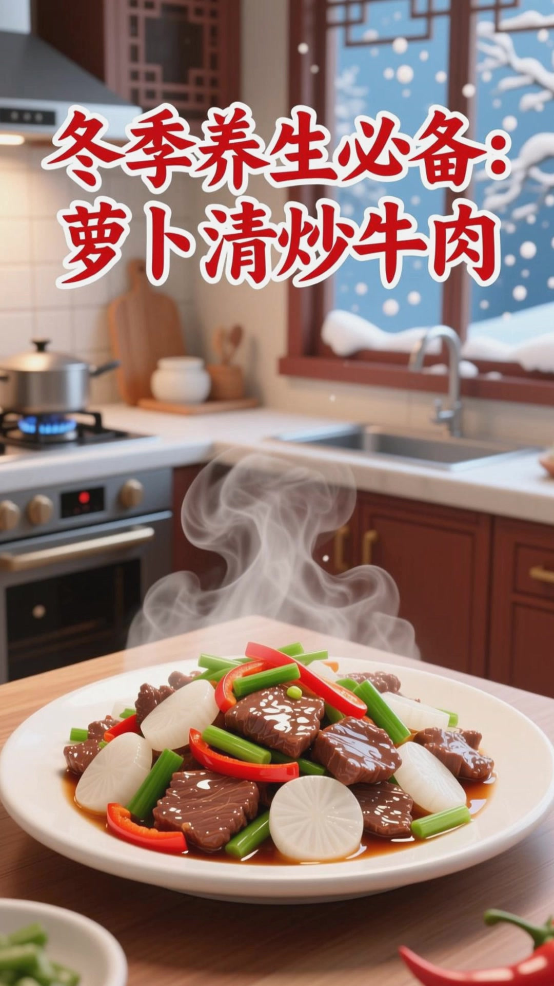 冬季养生爽口，萝卜清炒牛肉