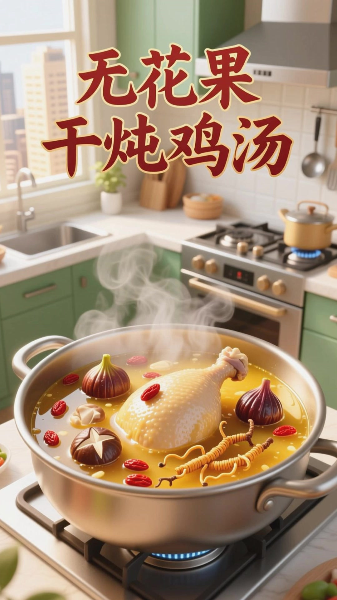 无花果干炖鸡汤,养生新选择
