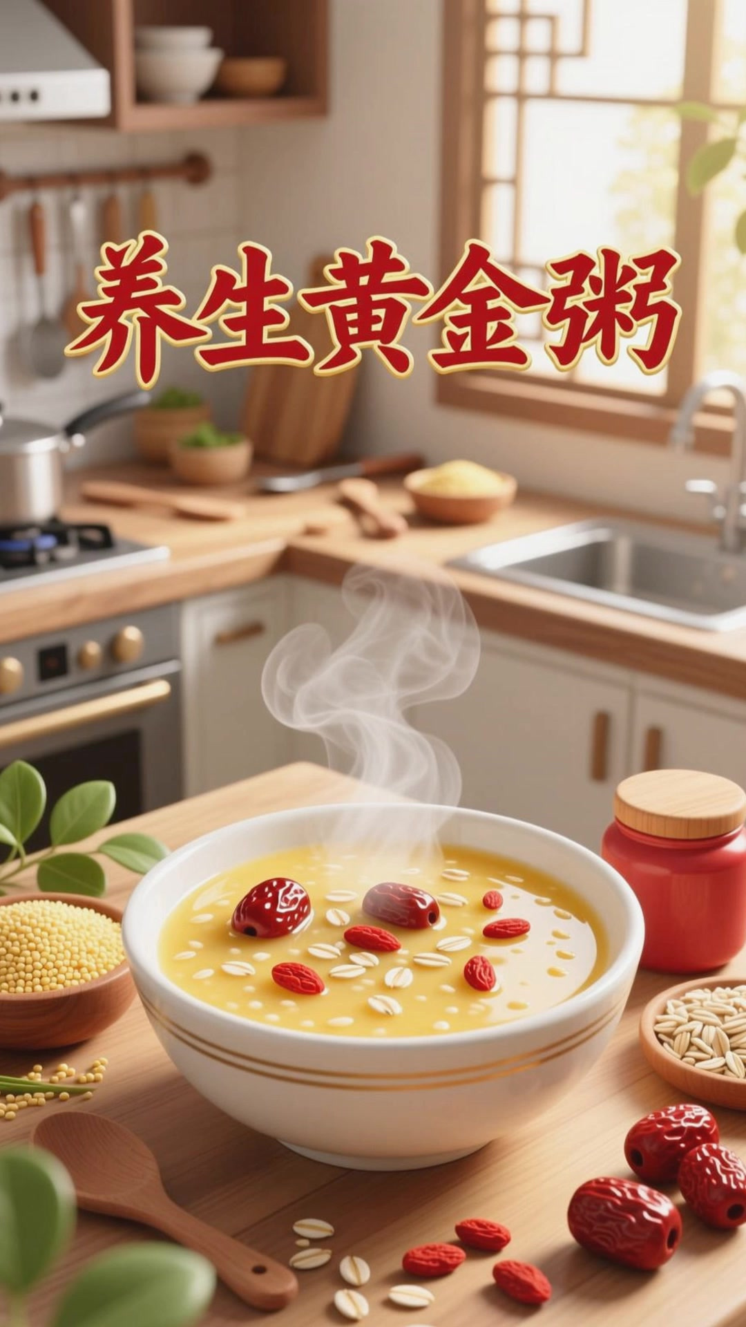 小米燕麦粥,养生饱腹促消化