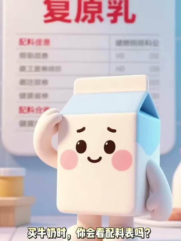 买牛奶时,你会看配料表吗
