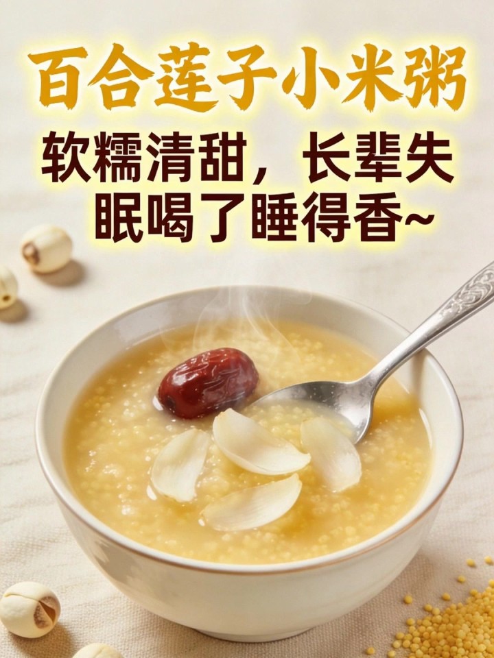 实测百合莲子小米粥!软糯清甜,长辈失眠喝了睡得香～