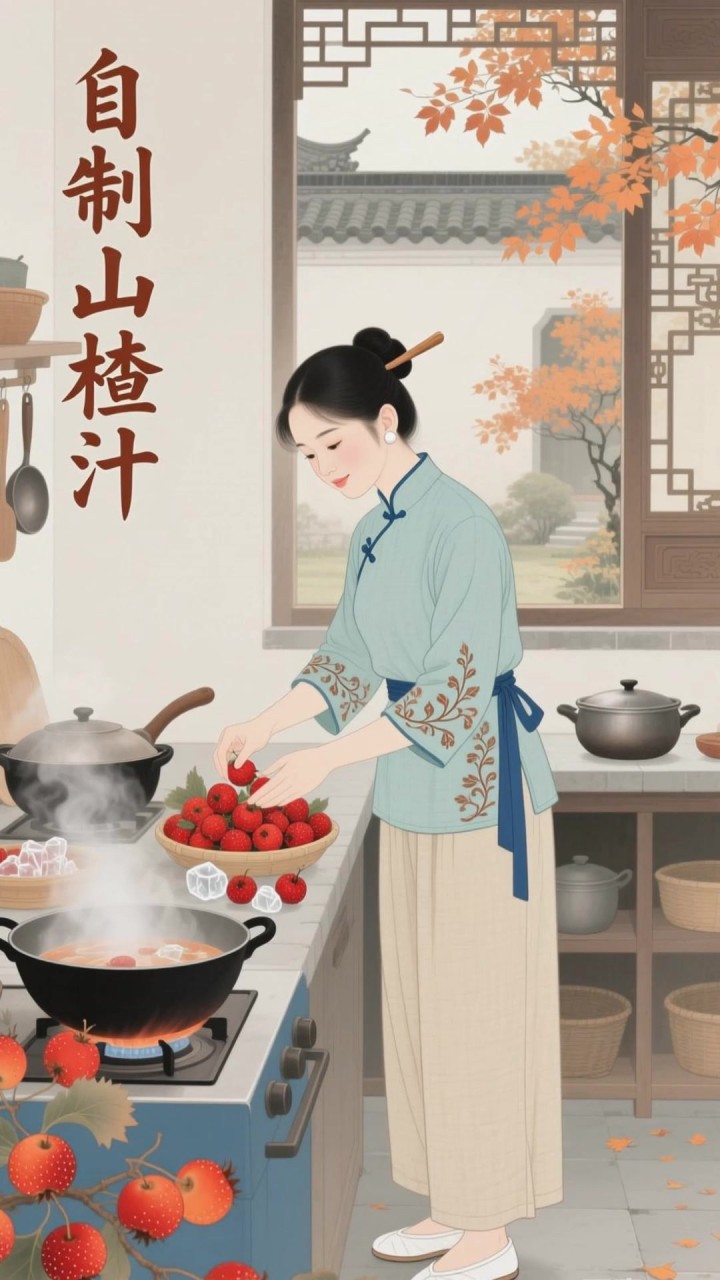 别再喝碳酸饮料!自制山楂汁,开胃解腻护血管