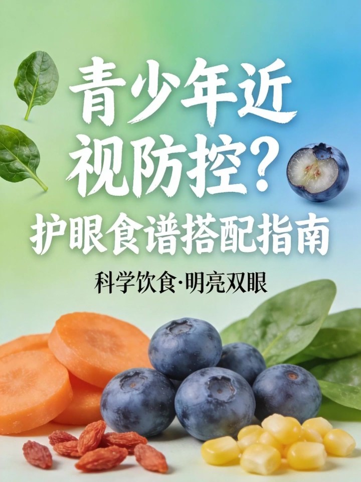 青少年近视防控?护眼食谱搭配指南