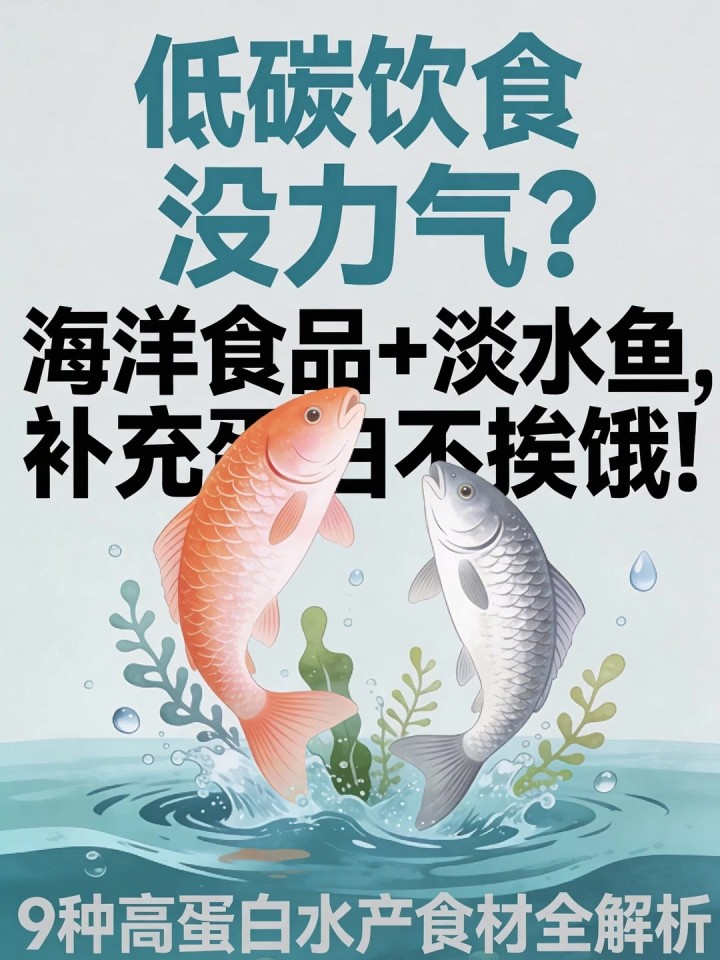 低碳饮食没力气?海洋食品 + 淡水鱼,补充蛋白不挨饿!